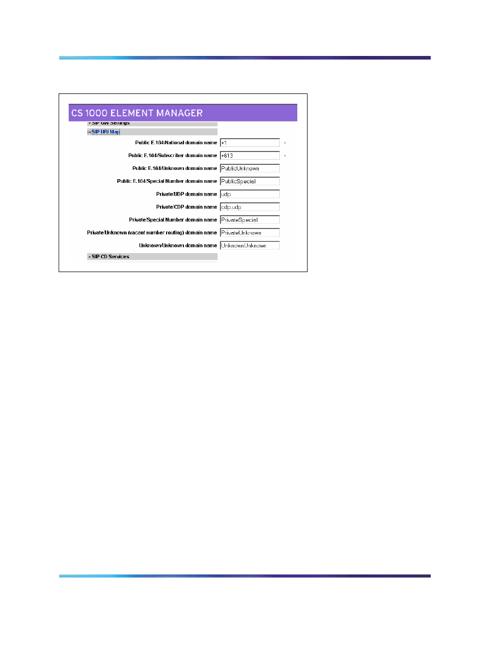 Figure 107 sip uri map | Nortel Networks NN43001-121 User Manual | Page 265 / 304