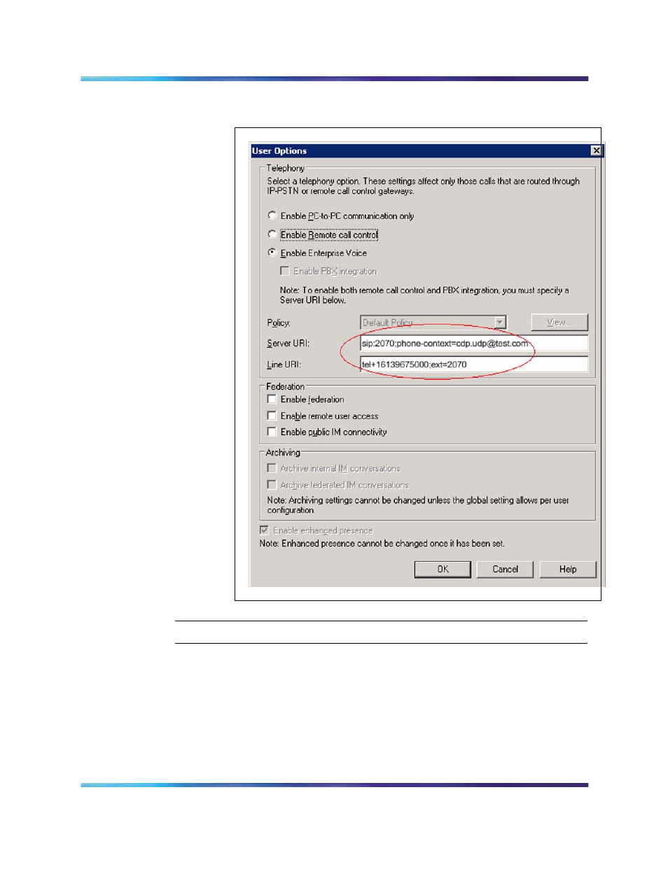 Checking the mcm installation and configuration, Figure 114 user options, Figure 112 "user | Nortel Networks NN43001-121 User Manual | Page 272 / 304