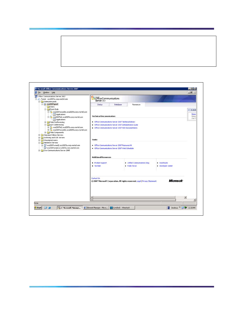 Figure 119 ocs management console, Attention | Nortel Networks NN43001-121 User Manual | Page 279 / 304