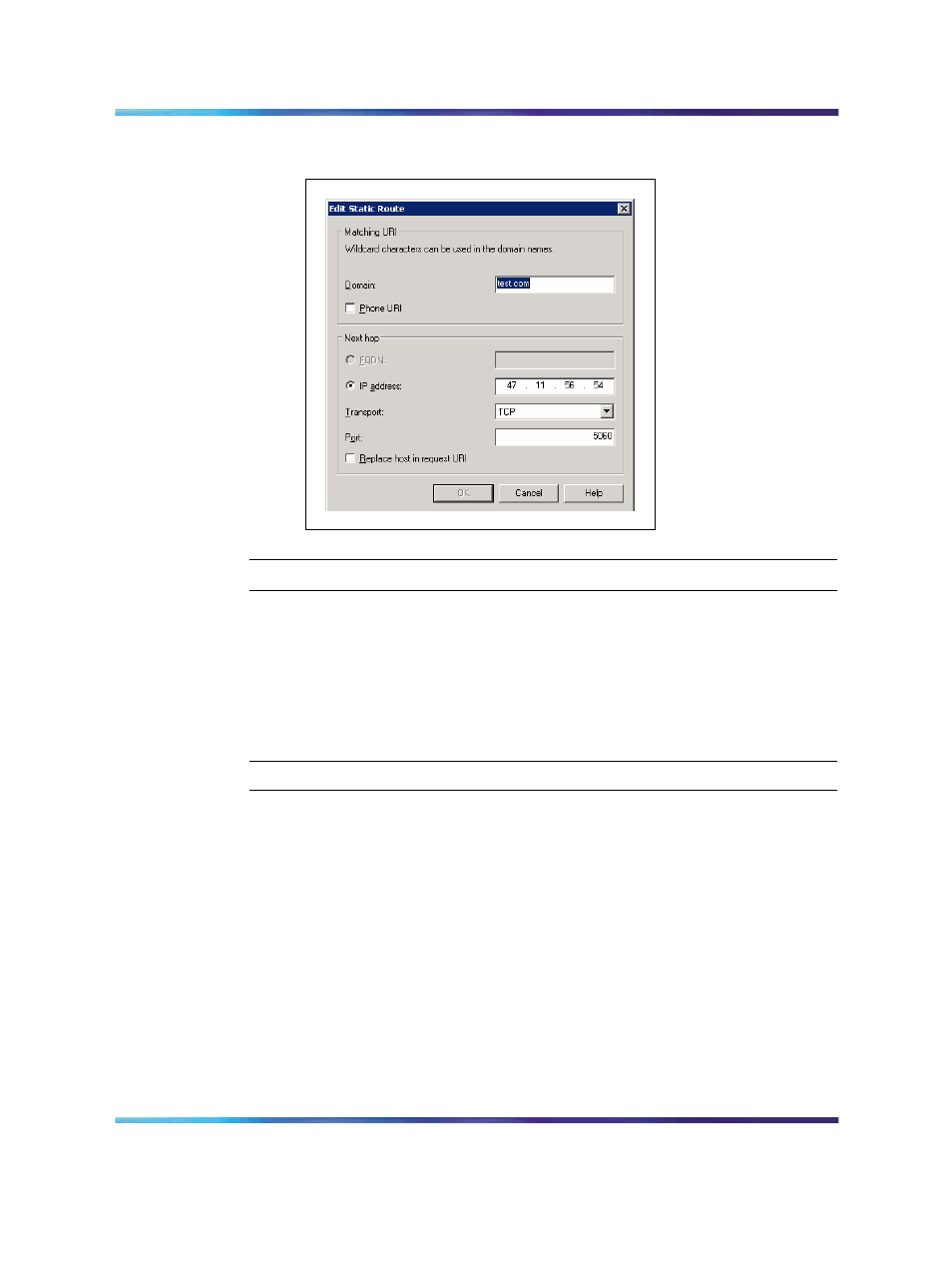 Configuring dns, Figure 126 edit static route, Procedure | Checking that dns is correctly configured | Nortel Networks NN43001-121 User Manual | Page 286 / 304