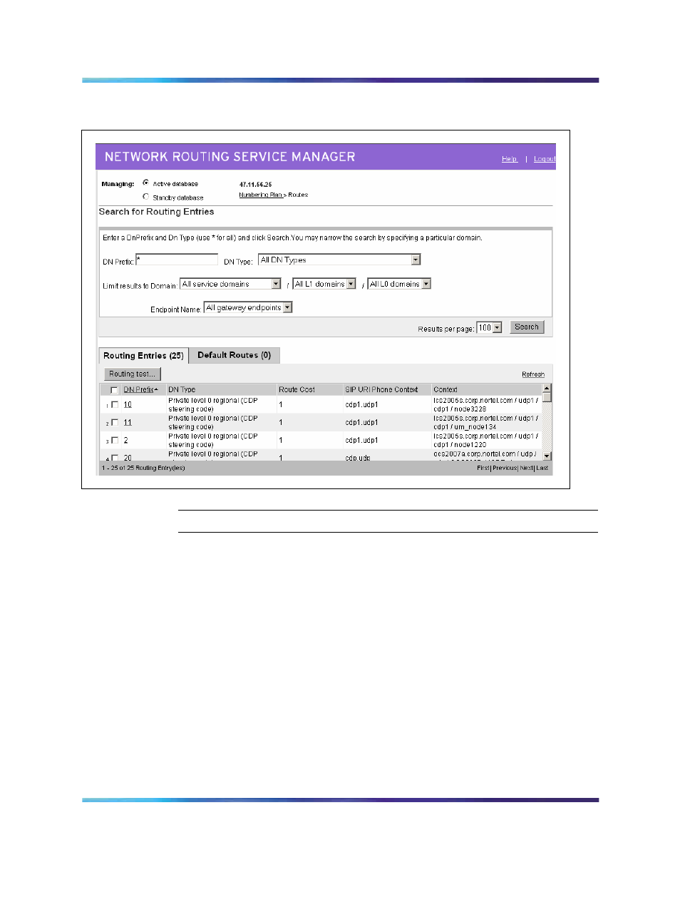 Normalizing phone numbers, Figure 135 routing entries for endpoints | Nortel Networks NN43001-121 User Manual | Page 295 / 304