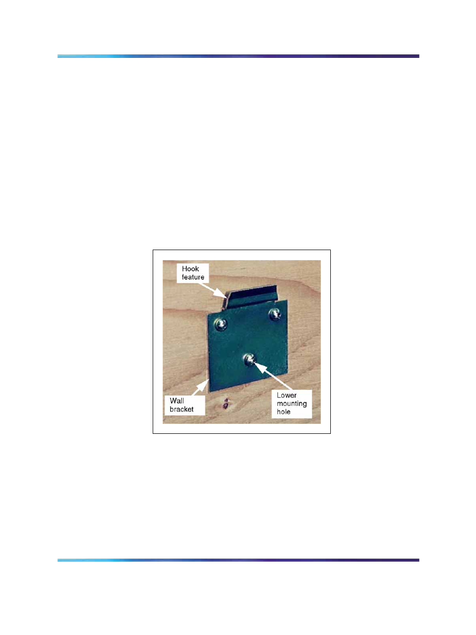 Figure 47 wall bracket fastened to backboard | Nortel Networks 1000M User Manual | Page 115 / 474