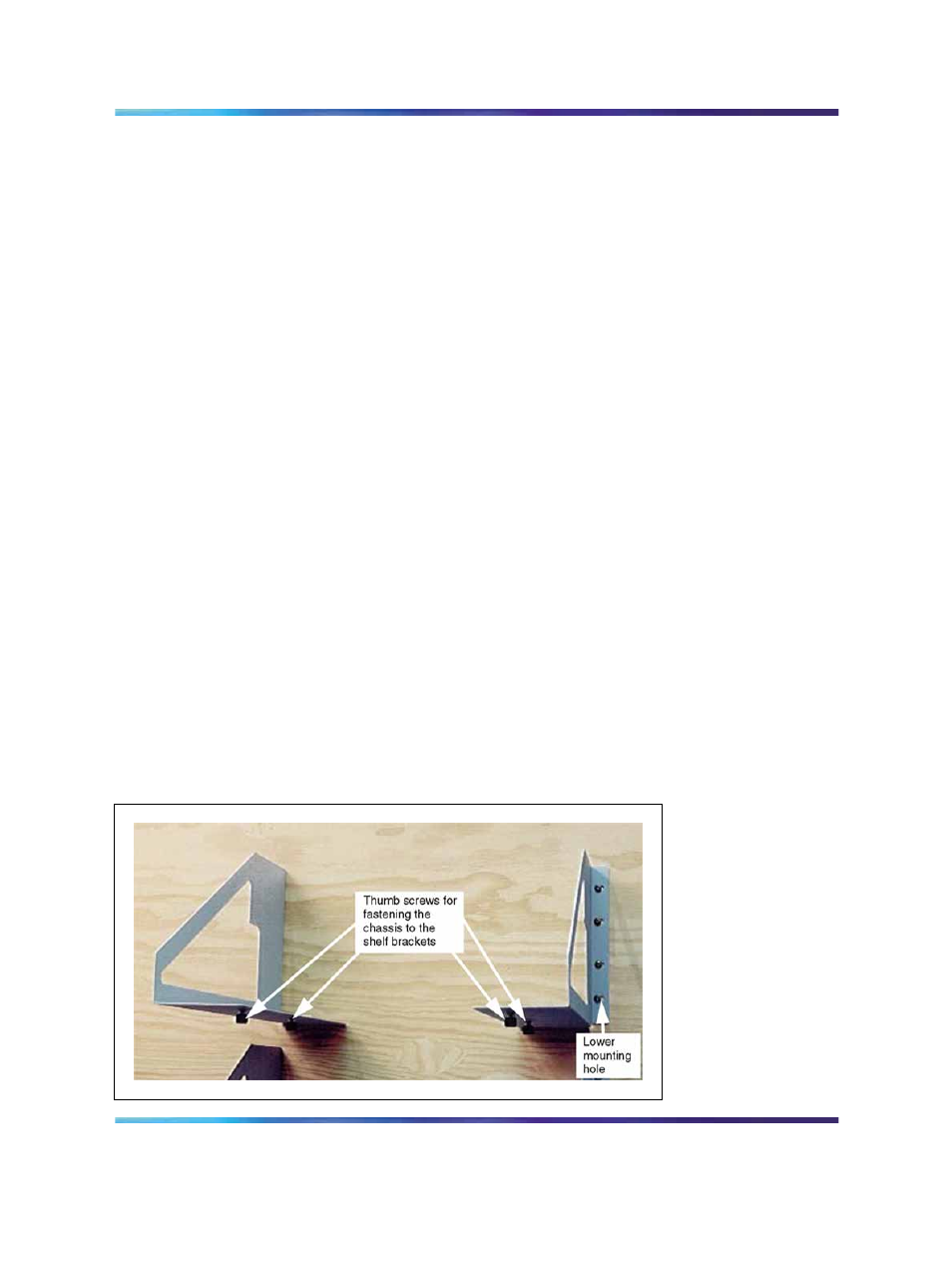 Figure 51 thumb screws on the wall shelf brackets | Nortel Networks 1000M User Manual | Page 120 / 474