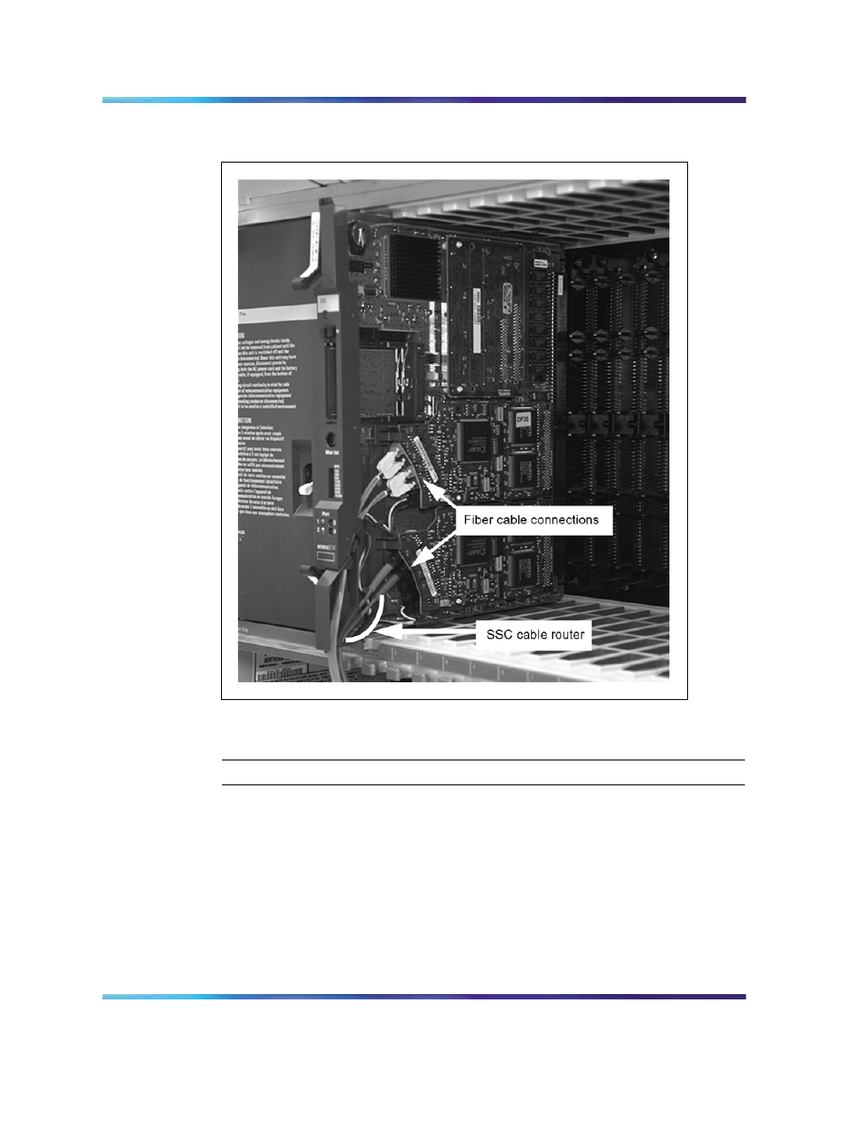 Figure 79 fiber-optic cable connection, Procedure 25 installing glass fiber-optic cable, Procedure 24 | Nortel Networks 1000M User Manual | Page 172 / 474