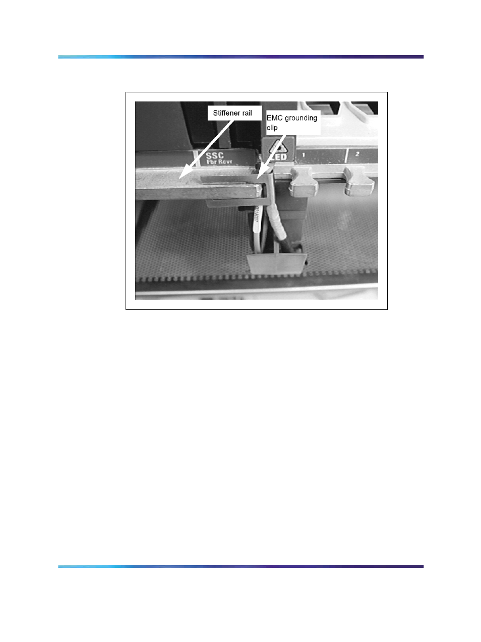 Figure 87 emc grounding clip for the cabinet, Figure 87 "emc grounding clip for the, Figure 87 | Nortel Networks 1000M User Manual | Page 185 / 474