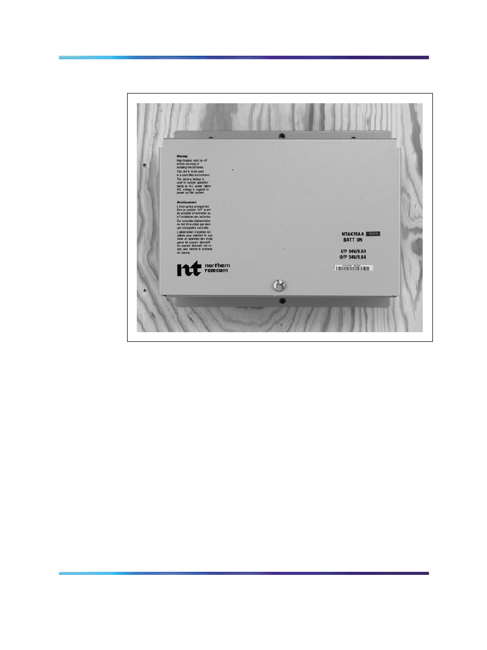 Common equipment circuit cards and components, Figure 5 ntak76 battery box, Provides a | Nortel Networks 1000M User Manual | Page 25 / 474