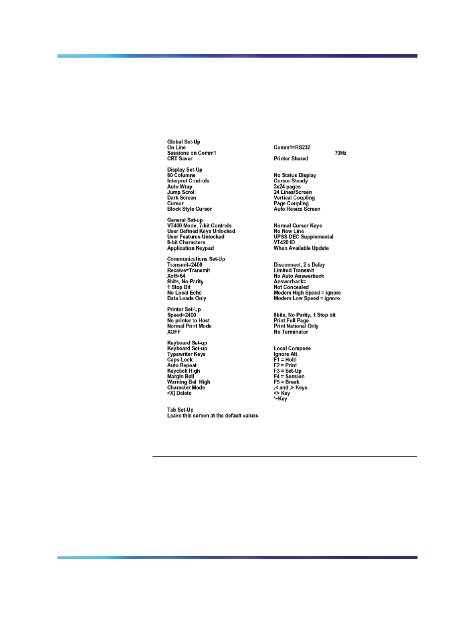 Table 41 vt420 setup values | Nortel Networks 1000M User Manual | Page 251 / 474