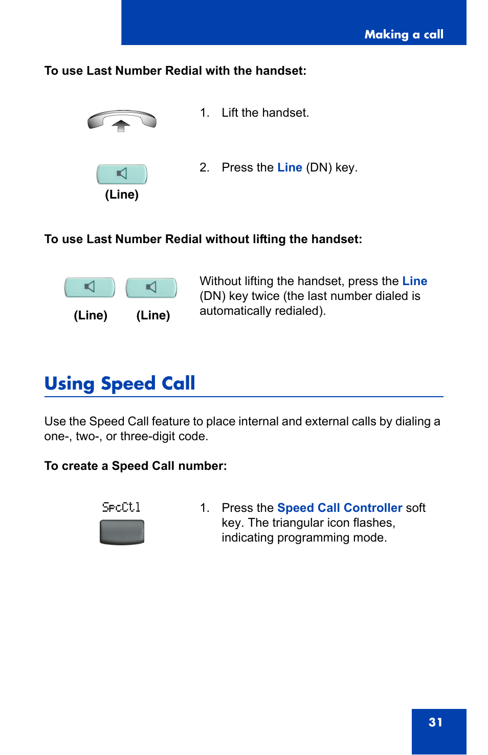 Using speed call | Nortel Networks IP Phone 2001 User Manual | Page 31 / 88
