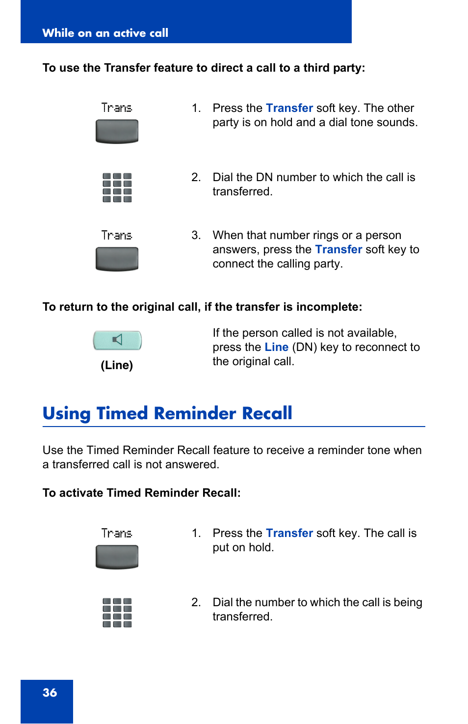 Using timed reminder recall | Nortel Networks IP Phone 2001 User Manual | Page 36 / 88