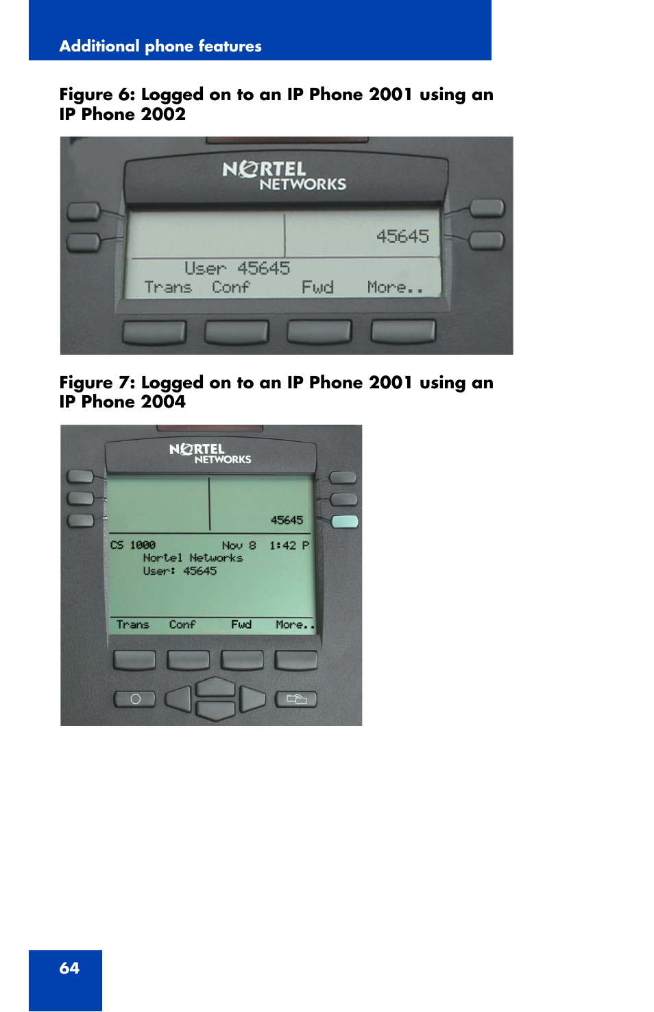 Nortel Networks IP Phone 2001 User Manual | Page 64 / 88