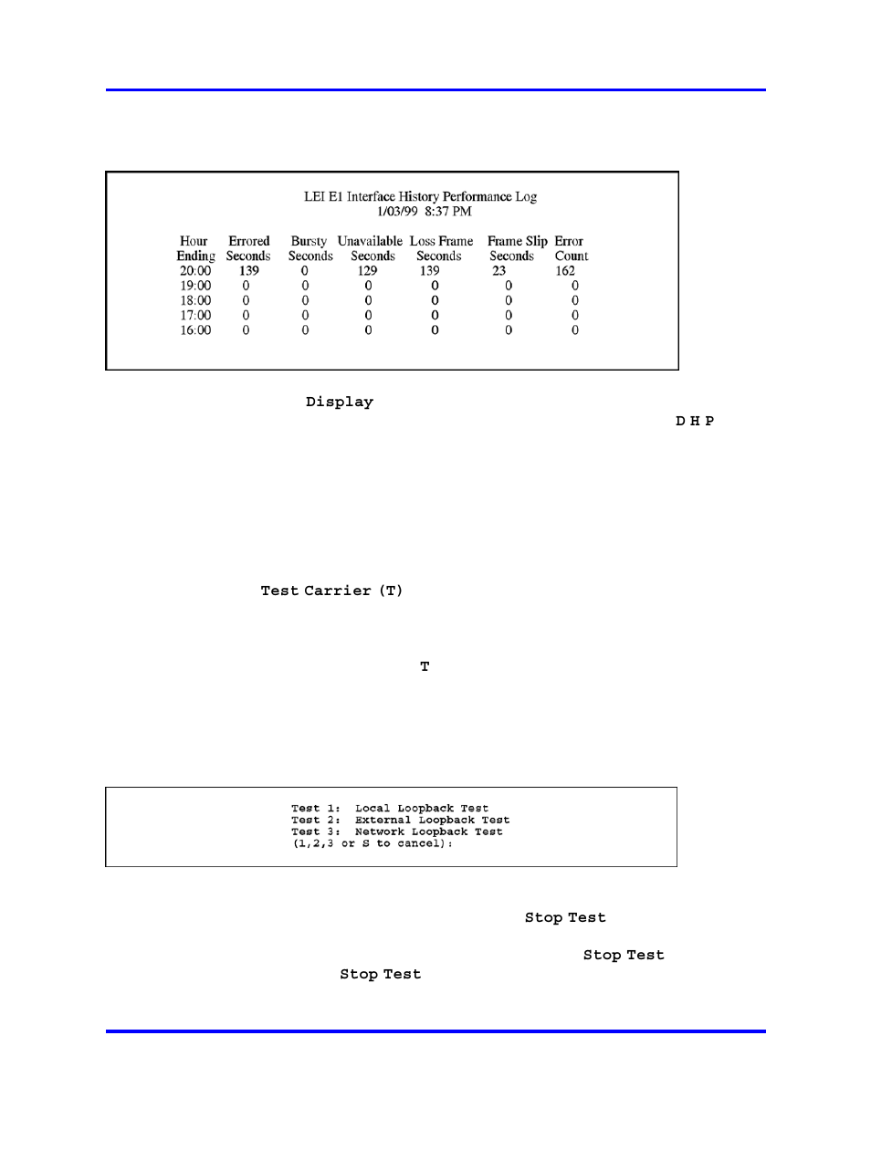 Clear error, Testing | Nortel Networks 1000 User Manual | Page 304 / 1014