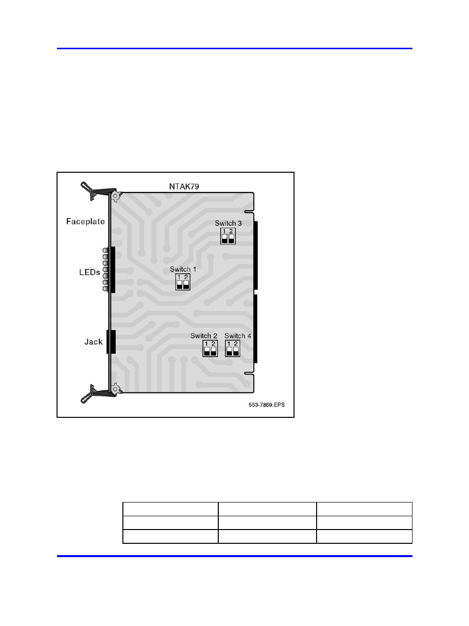Ntak79 switches, Switch sw1 - dchi configuration | Nortel Networks 1000 User Manual | Page 828 / 1014