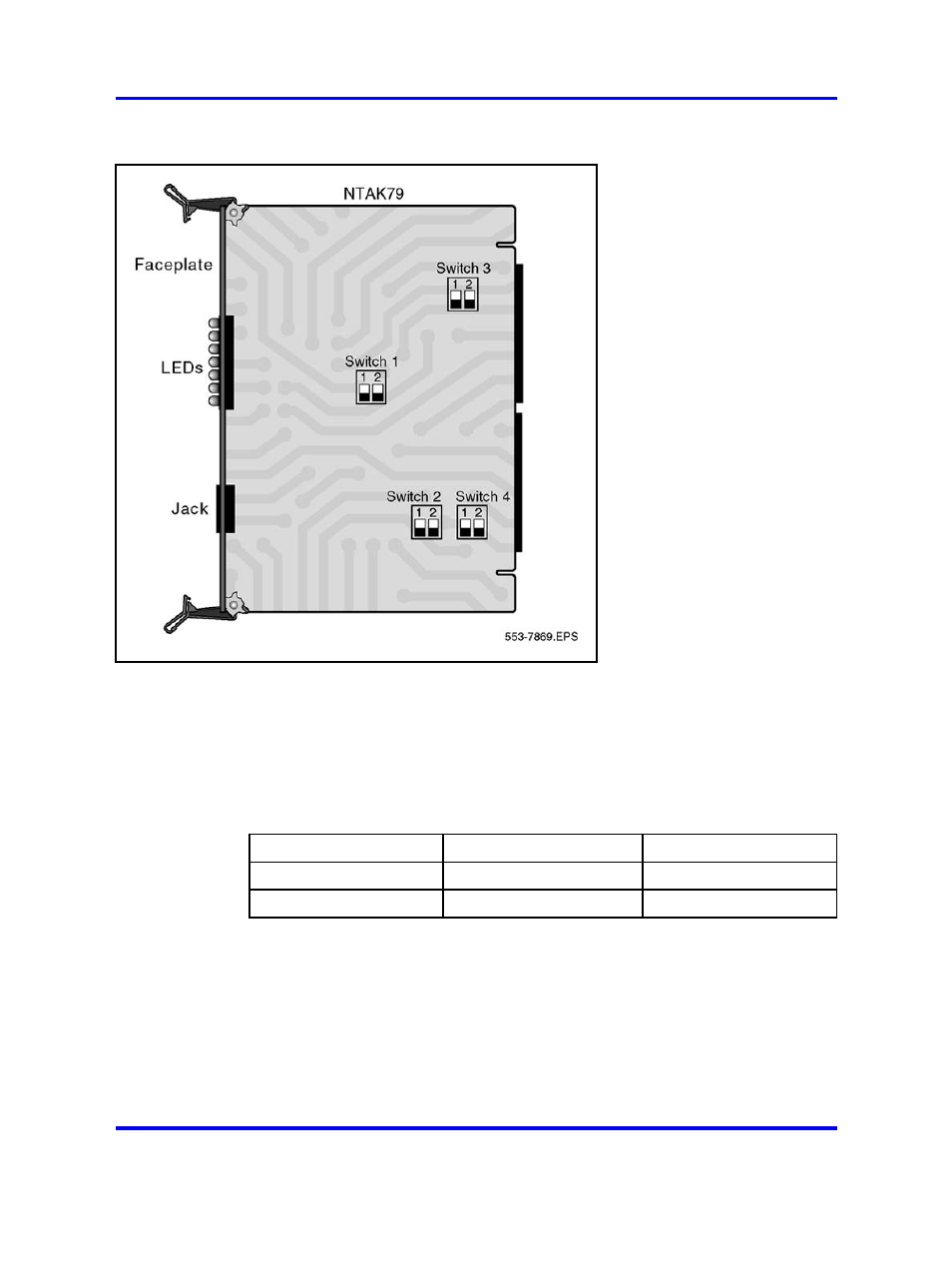 Switch sw1 - dchi configuration, Switch sw2 - carrier impedance configuration | Nortel Networks 1000 User Manual | Page 830 / 1014