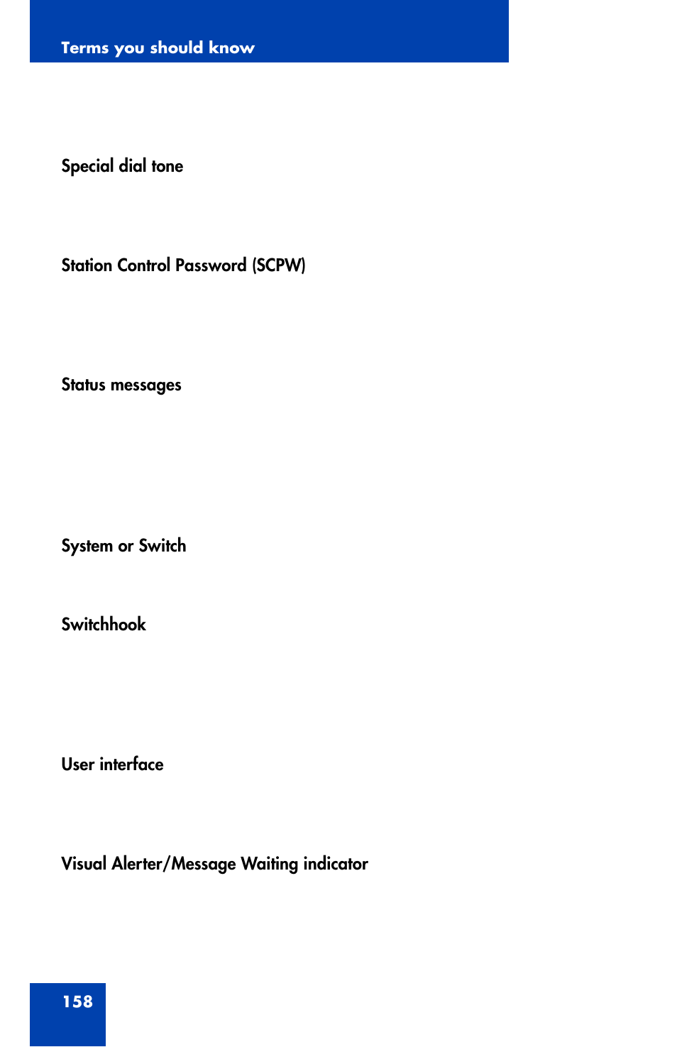 Nortel Networks Nortel IP Phone 1220 User Manual | Page 158 / 164