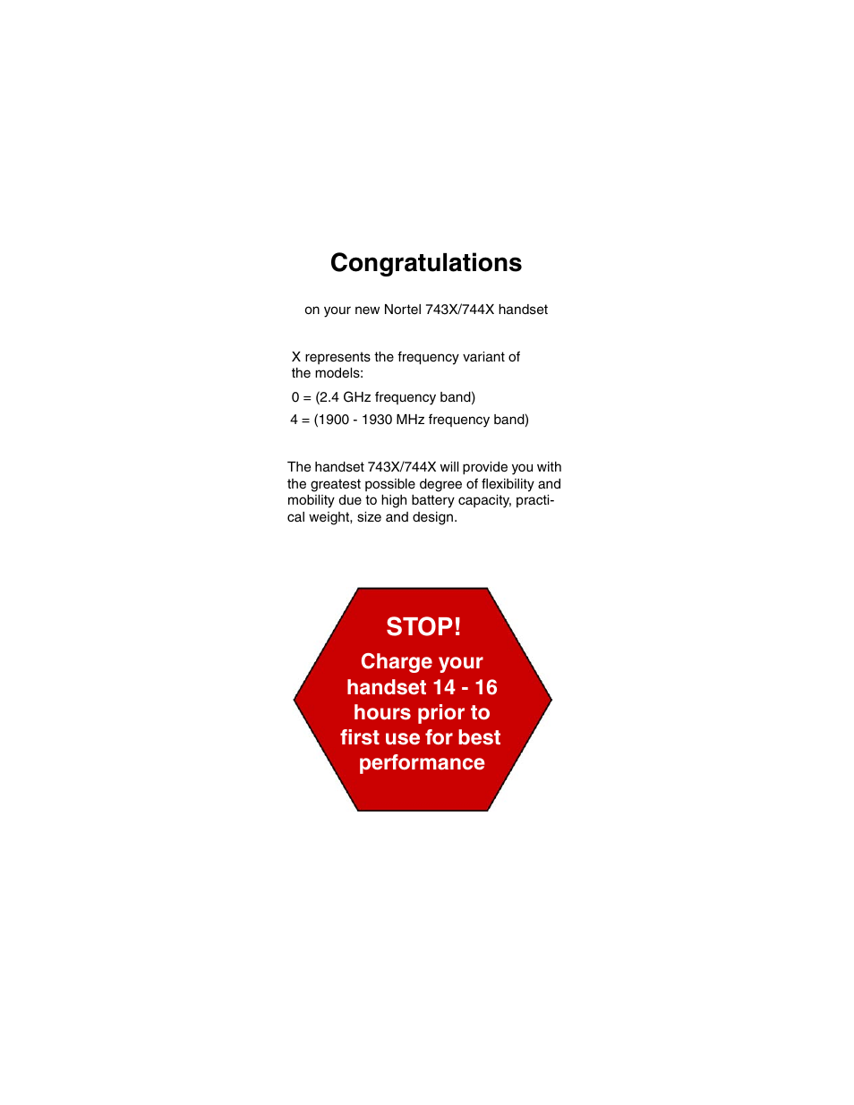 Stop | Nortel Networks 743X User Manual | Page 2 / 52