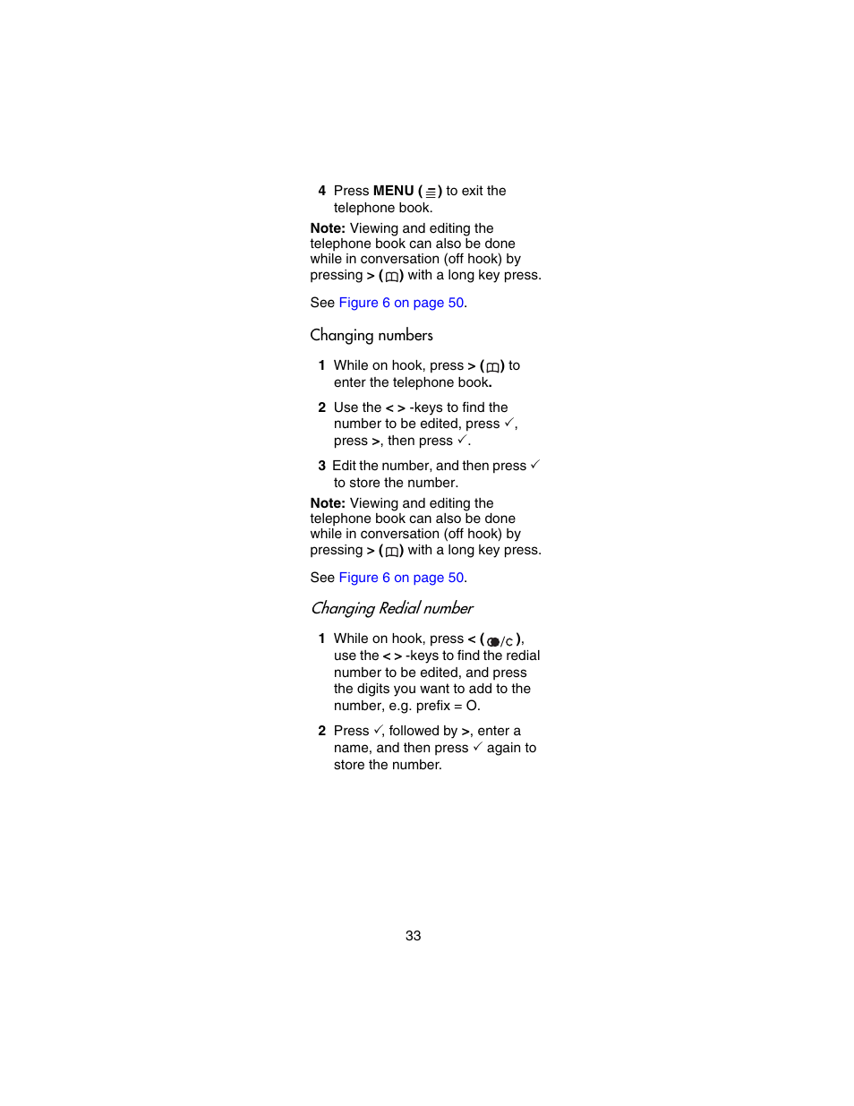 Changing numbers | Nortel Networks 743X User Manual | Page 33 / 52