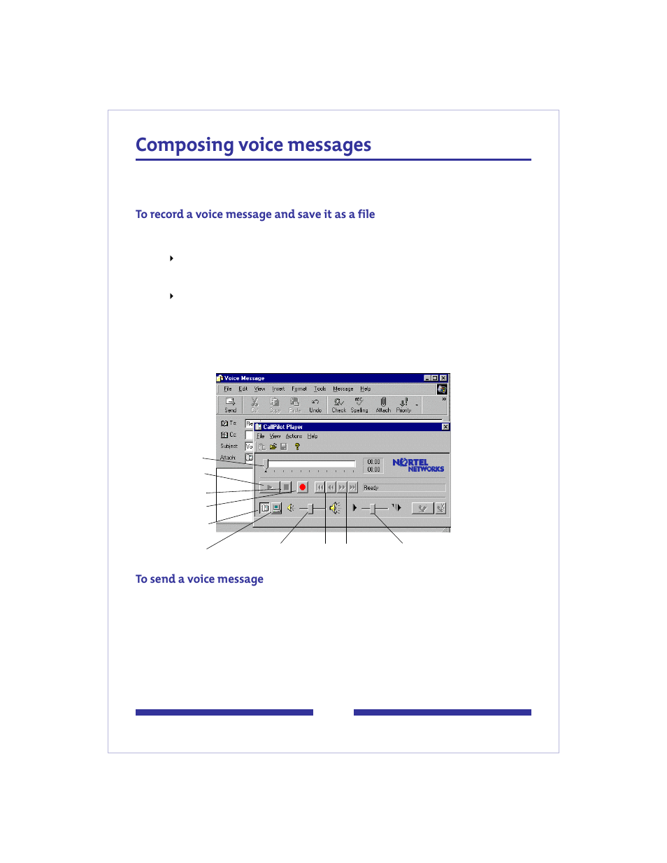 Composing voice messages | Nortel Networks CallPilot 2.0 User Manual | Page 11 / 17