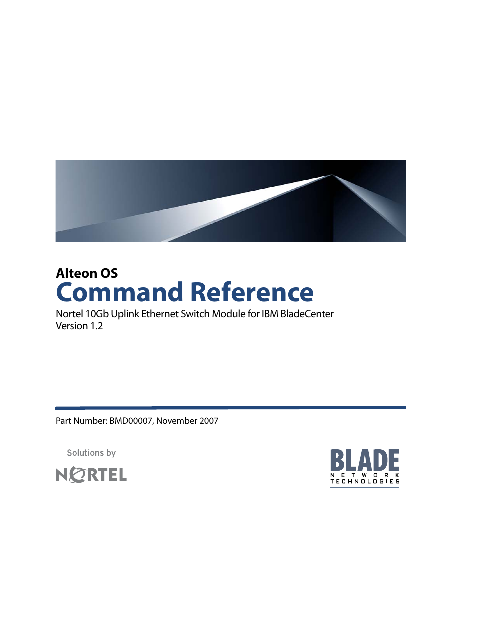 Nortel Networks ALTEON OS BMD00007 User Manual | 390 pages