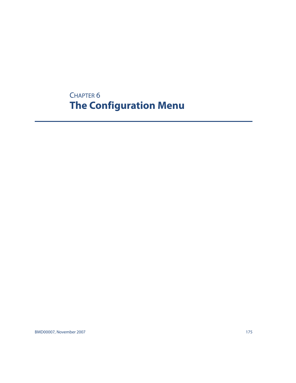 The configuration menu, The configuration menu 175, Chapter 6 “the configuration menu | Nortel Networks ALTEON OS BMD00007 User Manual | Page 173 / 390