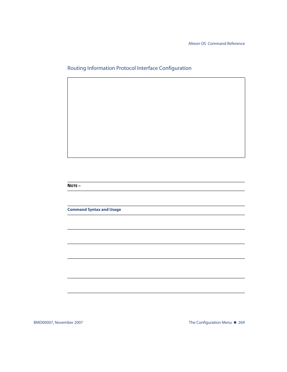 Cfg/l3/rip/if <interface number | Nortel Networks ALTEON OS BMD00007 User Manual | Page 267 / 390