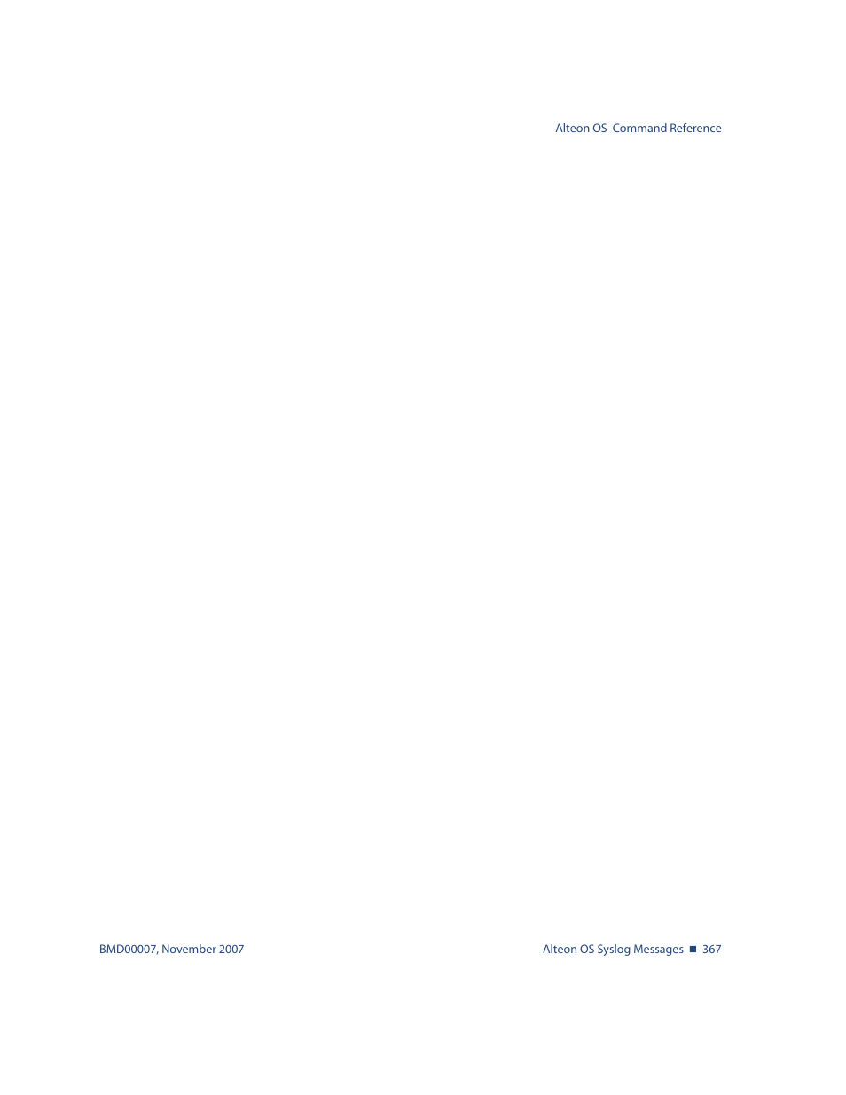 Log_error (continued) | Nortel Networks ALTEON OS BMD00007 User Manual | Page 365 / 390