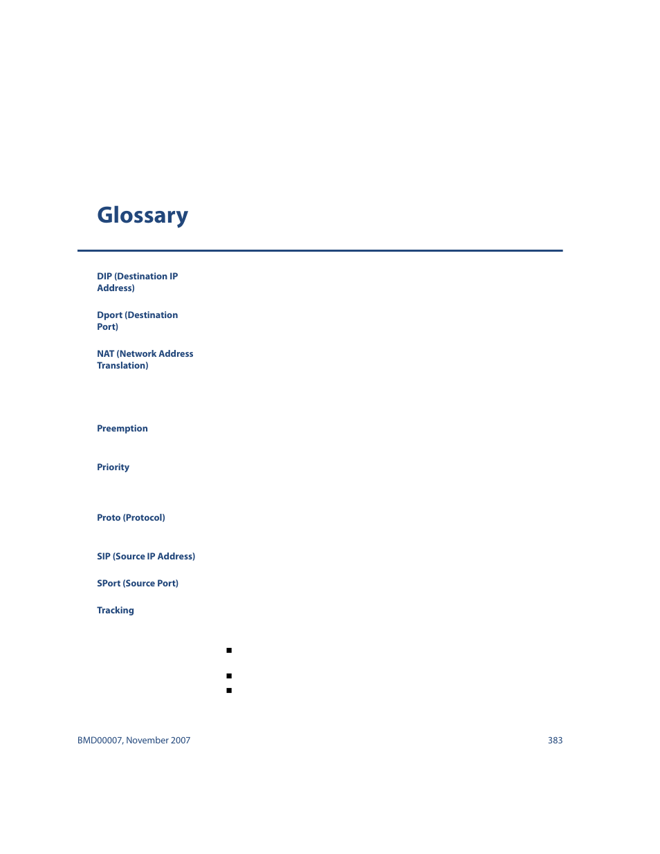Glossary, Glossary 383 | Nortel Networks ALTEON OS BMD00007 User Manual | Page 381 / 390