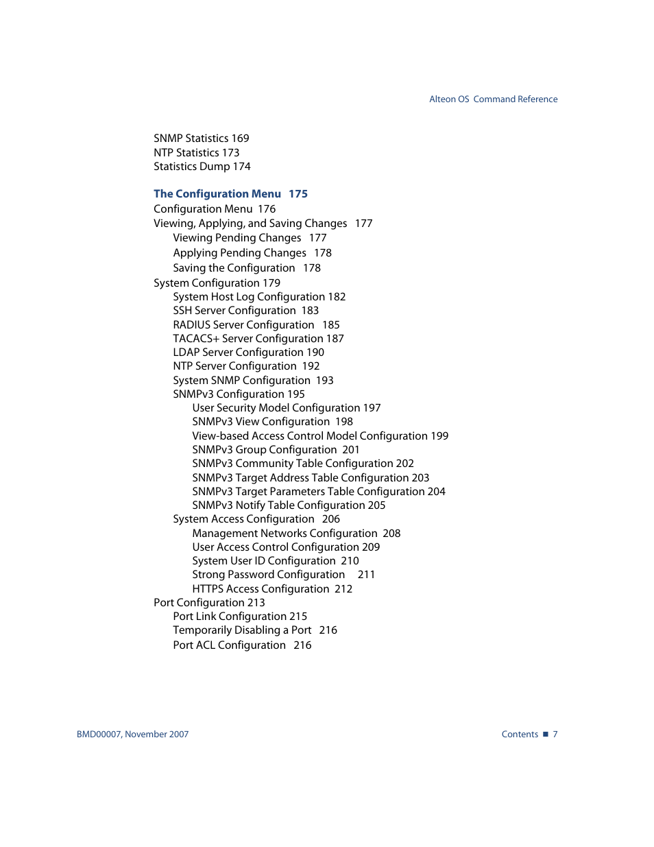 Nortel Networks ALTEON OS BMD00007 User Manual | Page 7 / 390