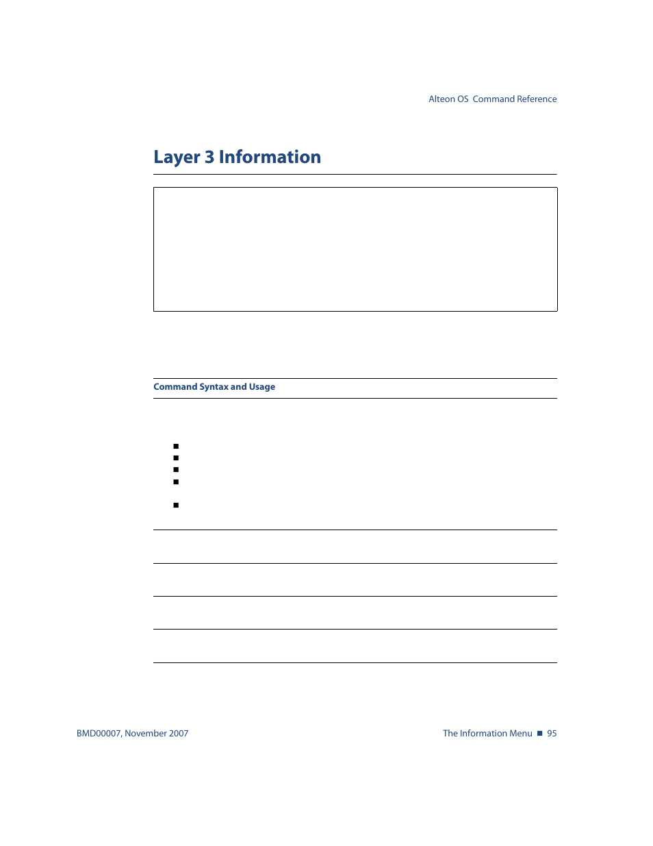Layer 3 information, Layer 3 information 95, Info/l3 | Nortel Networks ALTEON OS BMD00007 User Manual | Page 95 / 390