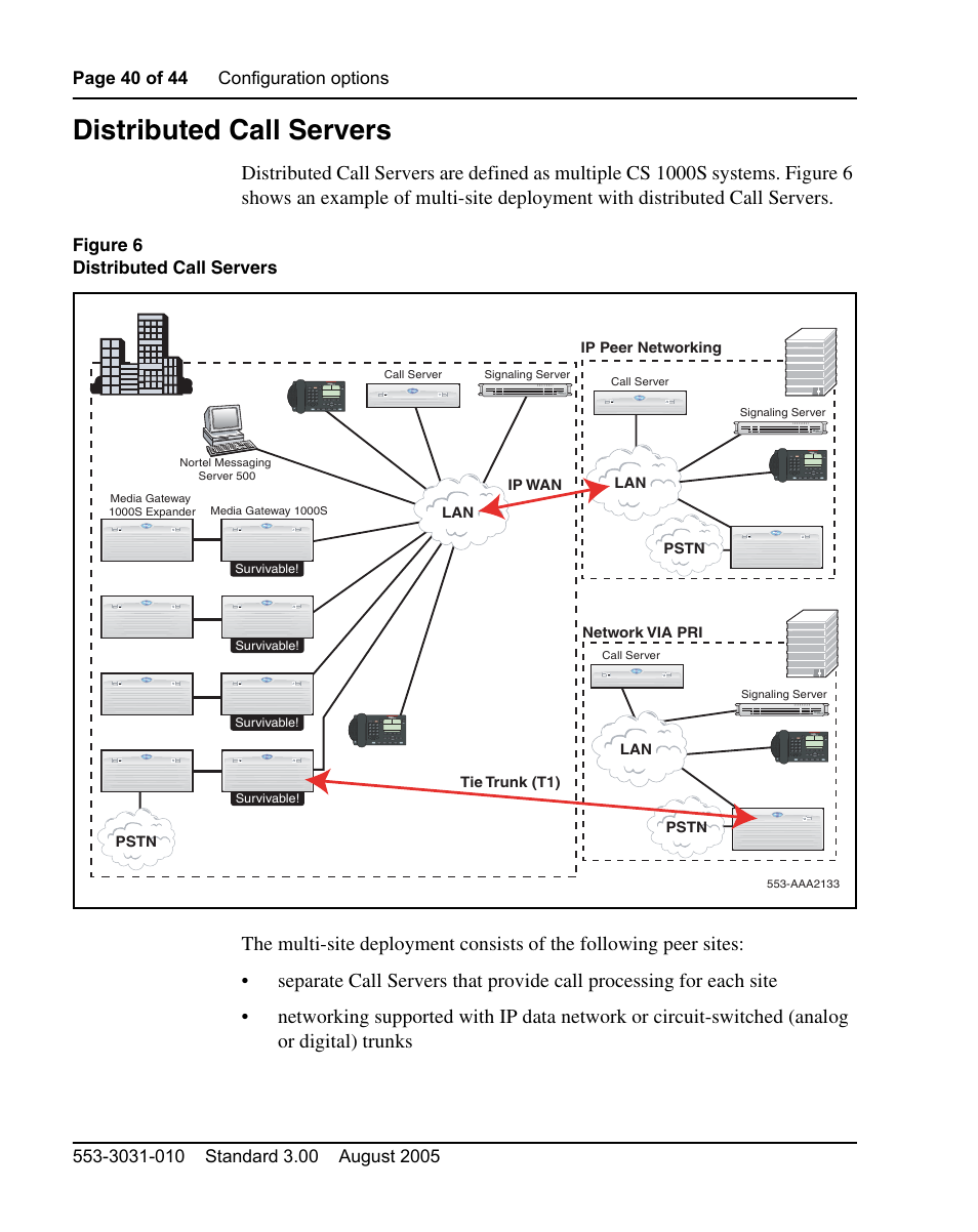 Distributed call servers | Nortel Networks 1000S User Manual | Page 40 / 46