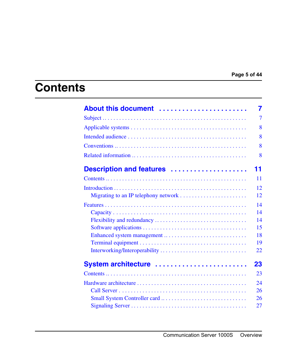 Nortel Networks 1000S User Manual | Page 5 / 46