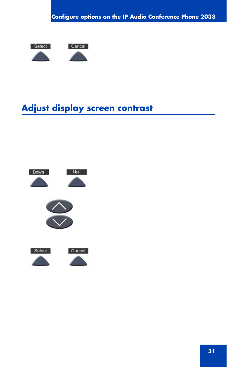 Adjust display screen contrast | Nortel Networks NN43111-100 User Manual | Page 31 / 94