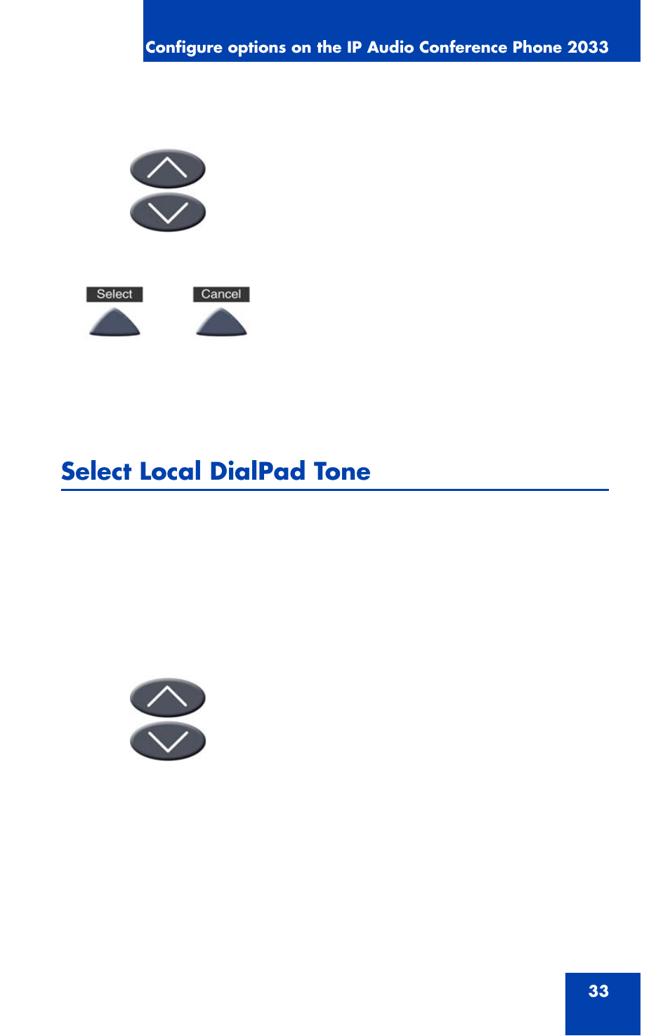 Select local dialpad tone | Nortel Networks NN43111-100 User Manual | Page 33 / 94