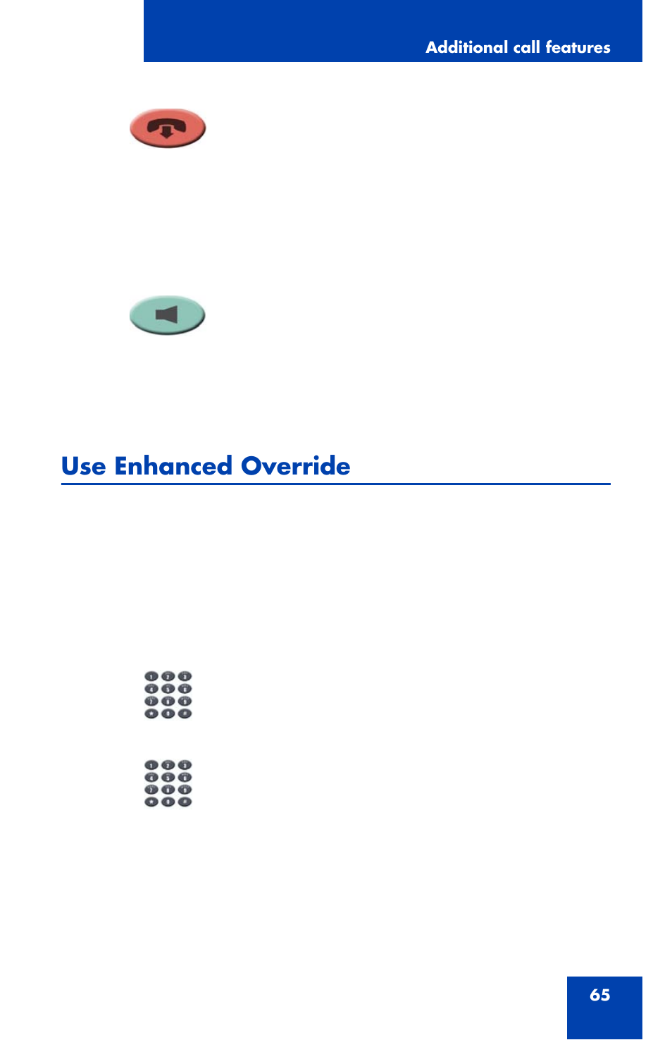 Use enhanced override | Nortel Networks NN43111-100 User Manual | Page 65 / 94