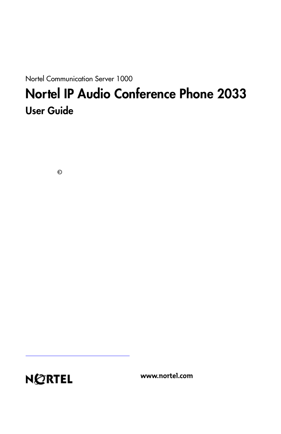 Nortel ip audio conference phone 2033, User guide | Nortel Networks NN43111-100 User Manual | Page 94 / 94