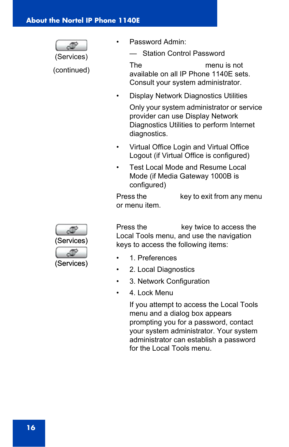 Nortel Networks 1140E User Manual | Page 16 / 52