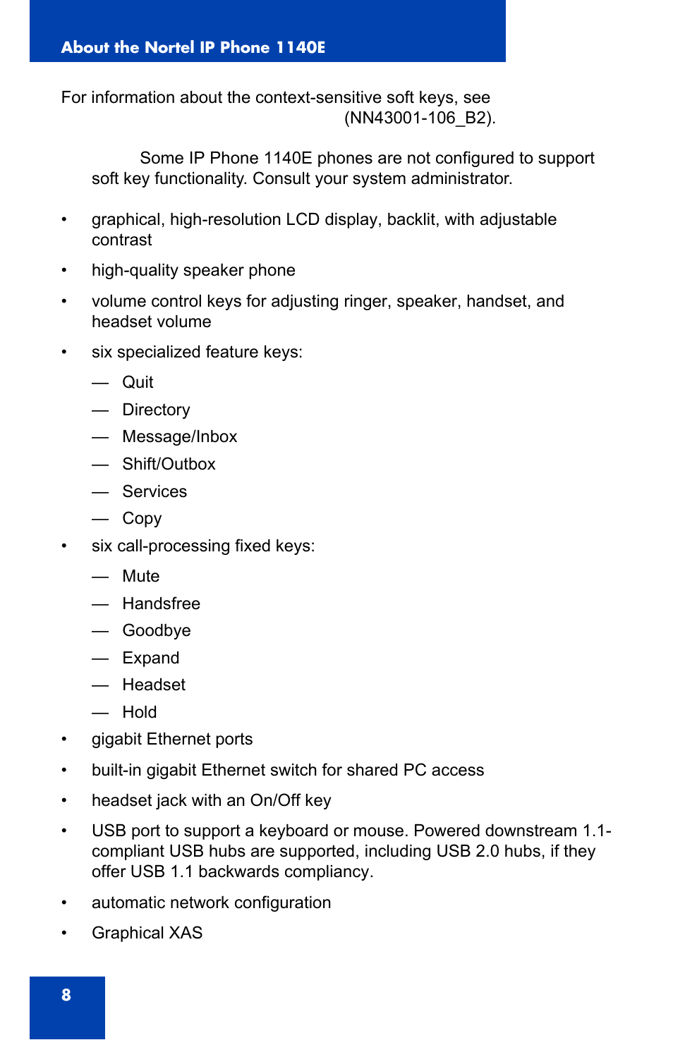 Nortel Networks 1140E User Manual | Page 8 / 52