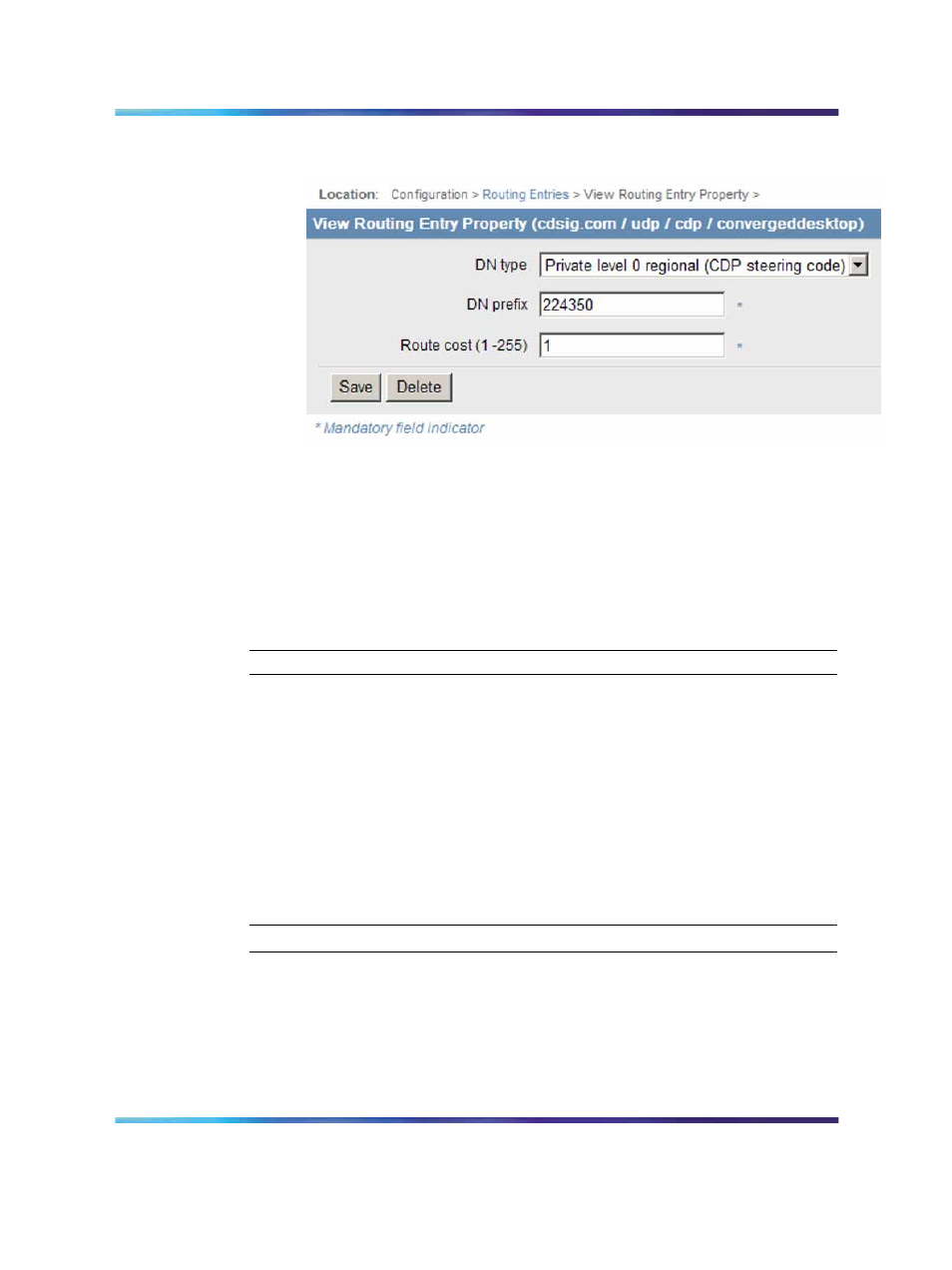 Configuring collaborative servers, Figure 44 view routing entry property | Nortel Networks 5100 User Manual | Page 104 / 118