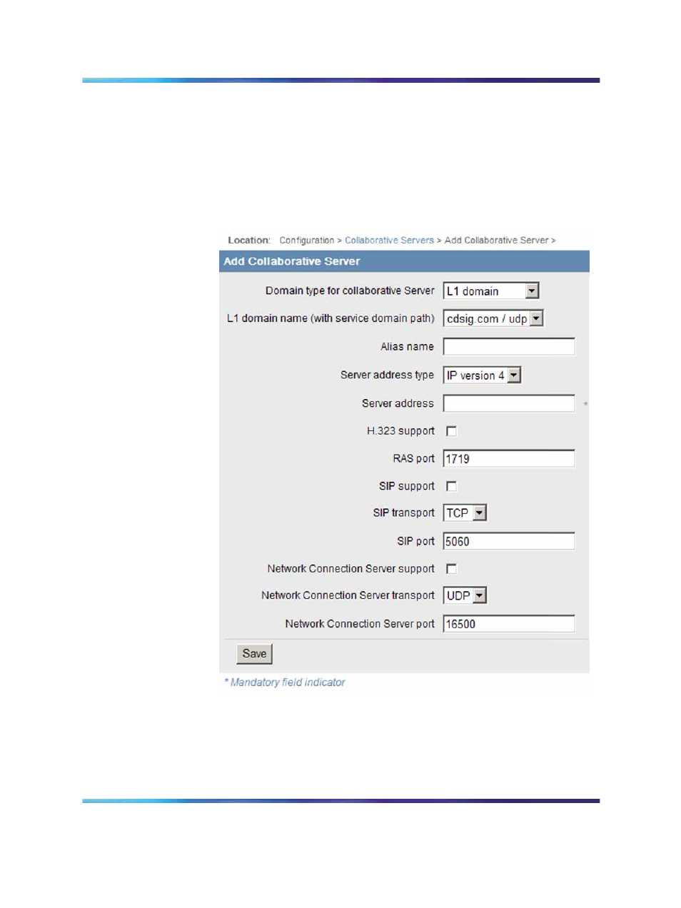 Figure 45 add collaborative server | Nortel Networks 5100 User Manual | Page 105 / 118