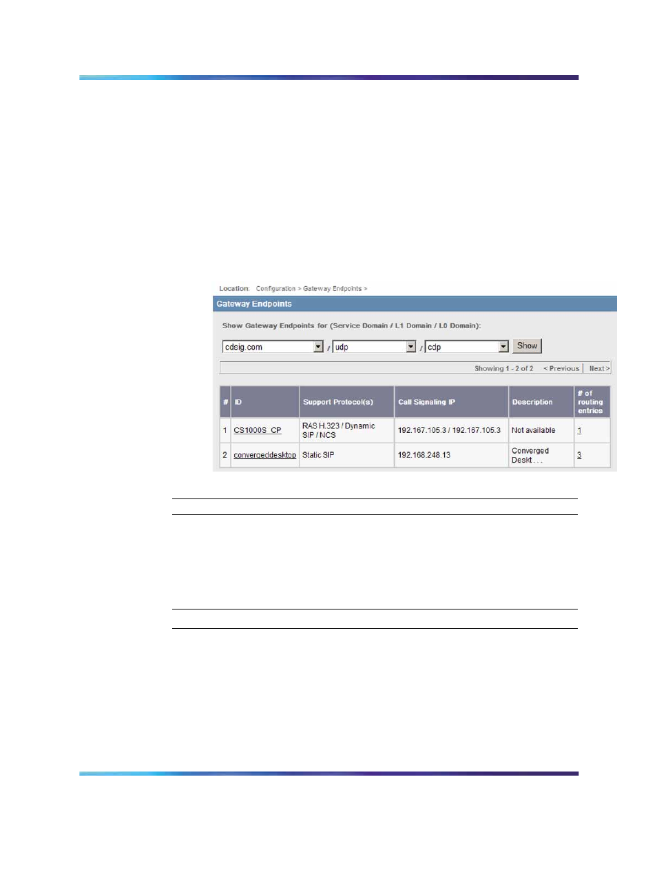 Checking the status of virtual d-channels, Figure 47 gateway endpoints | Nortel Networks 5100 User Manual | Page 108 / 118