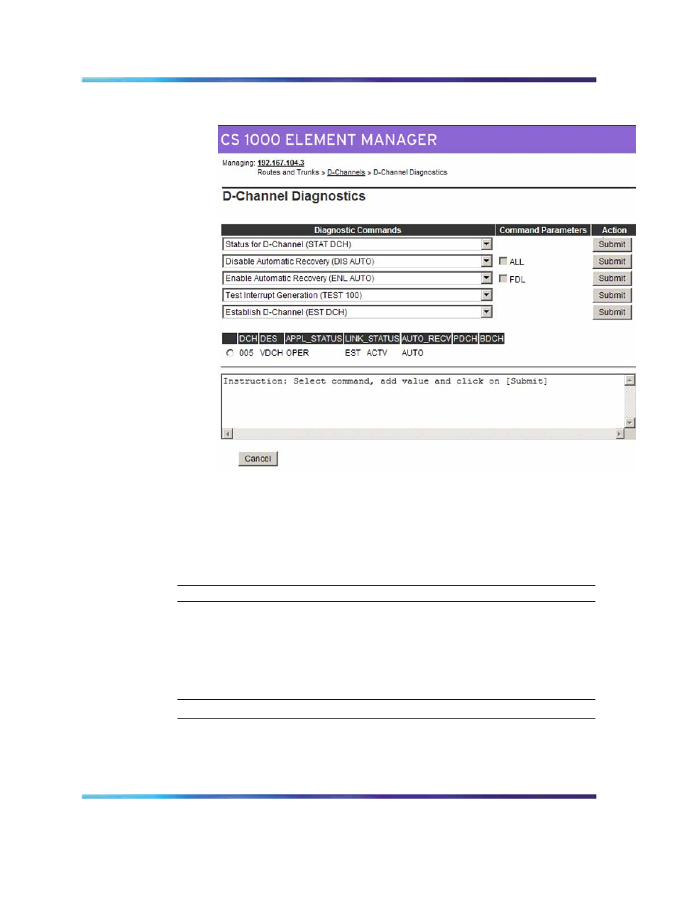 Checking the status of virtual trunks, Figure 48 d-channel diagnostics, Figure 48 | Nortel Networks 5100 User Manual | Page 109 / 118