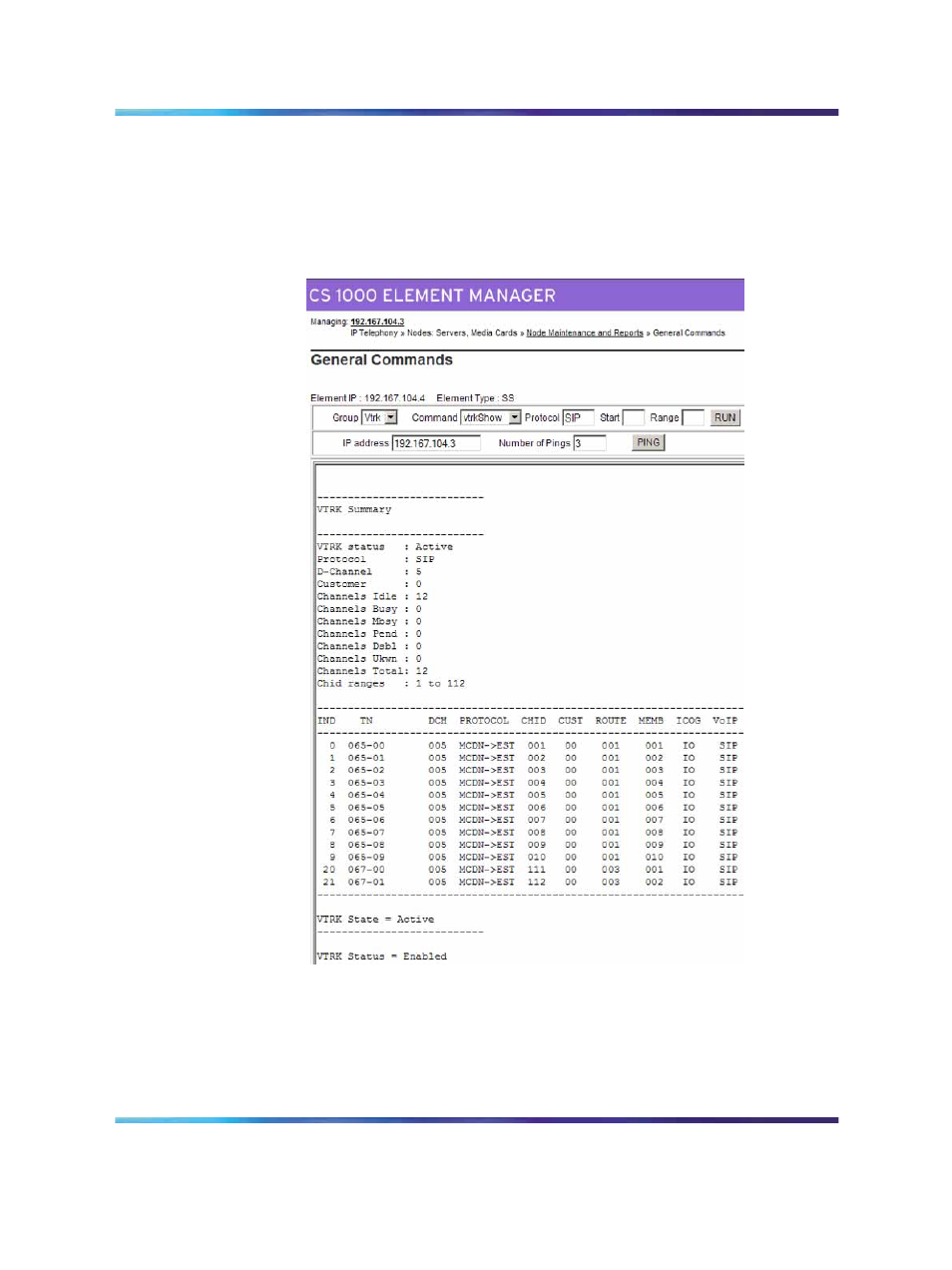 Figure 49 general commands | Nortel Networks 5100 User Manual | Page 110 / 118