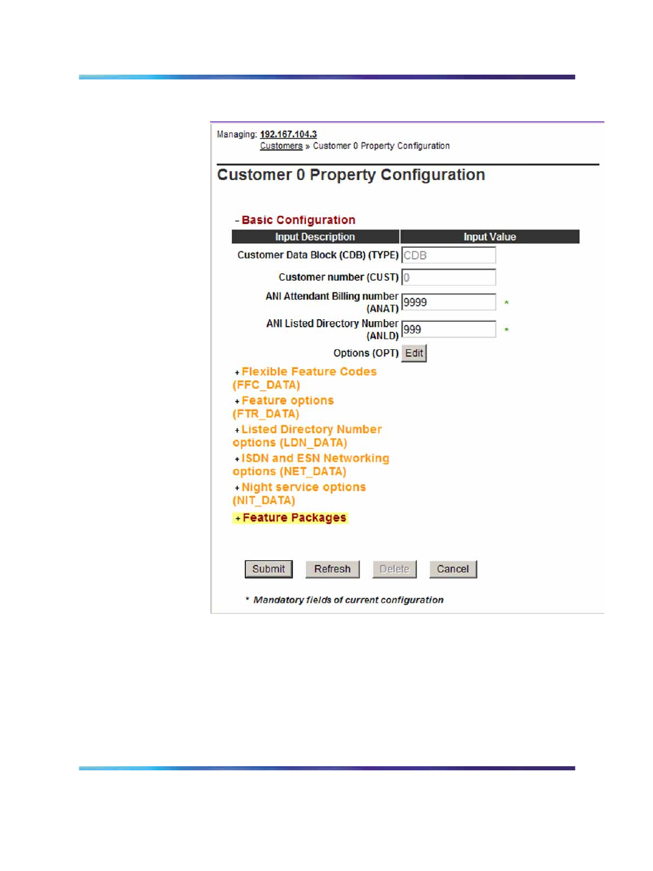 Figure 3 customer property configuration | Nortel Networks 5100 User Manual | Page 27 / 118