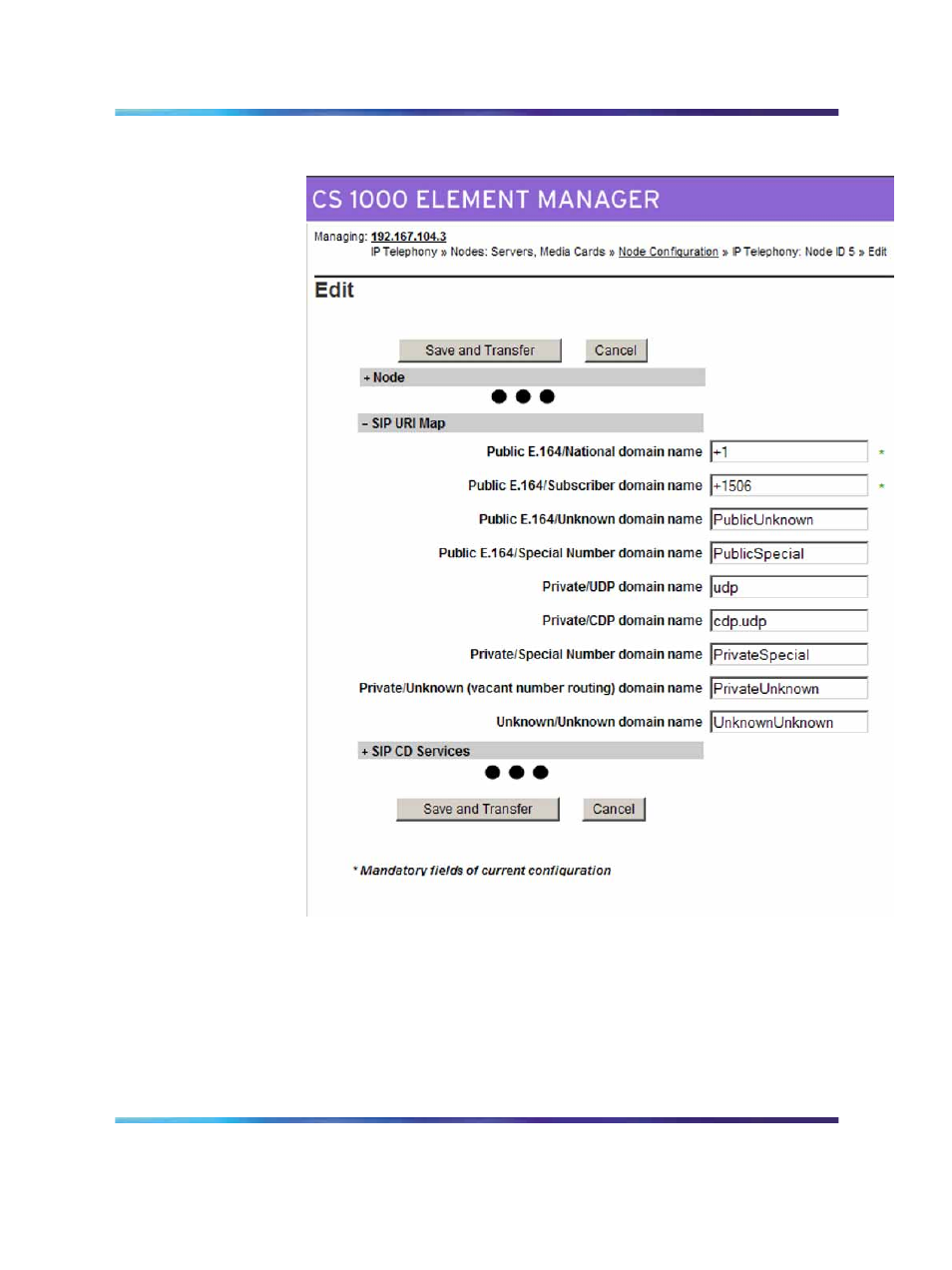 Figure 9 edit sip uri map | Nortel Networks 5100 User Manual | Page 35 / 118