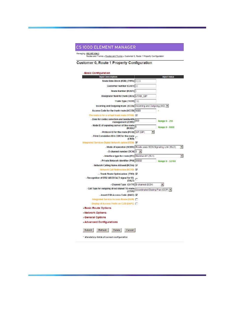 Figure 14 new route configuration | Nortel Networks 5100 User Manual | Page 42 / 118