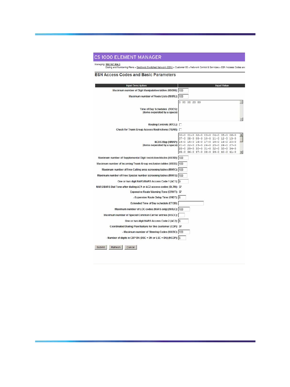Figure 18 esn access codes and basic parameters | Nortel Networks 5100 User Manual | Page 48 / 118