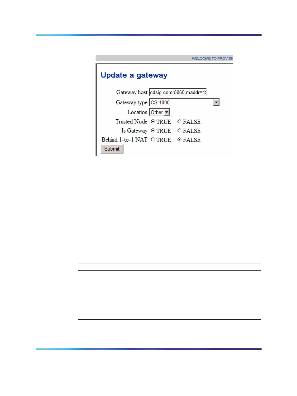 Configuring a new gateway route, Figure 25 update a gateway, Figure 25 "update a | Nortel Networks 5100 User Manual | Page 72 / 118