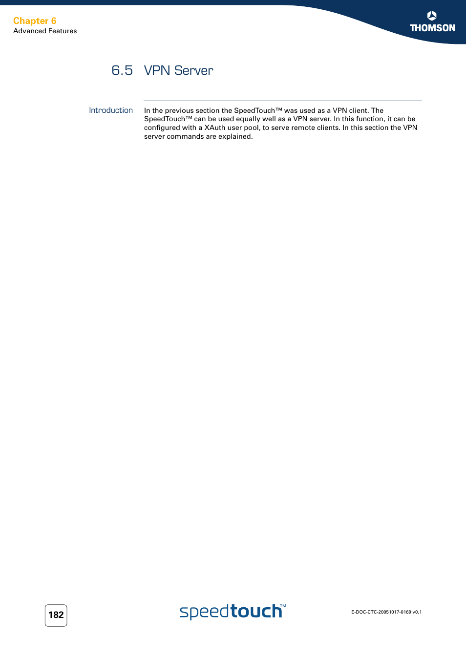5 vpn server, Introduction, Vpn server | Nortel Networks 608(WL) User Manual | Page 184 / 222