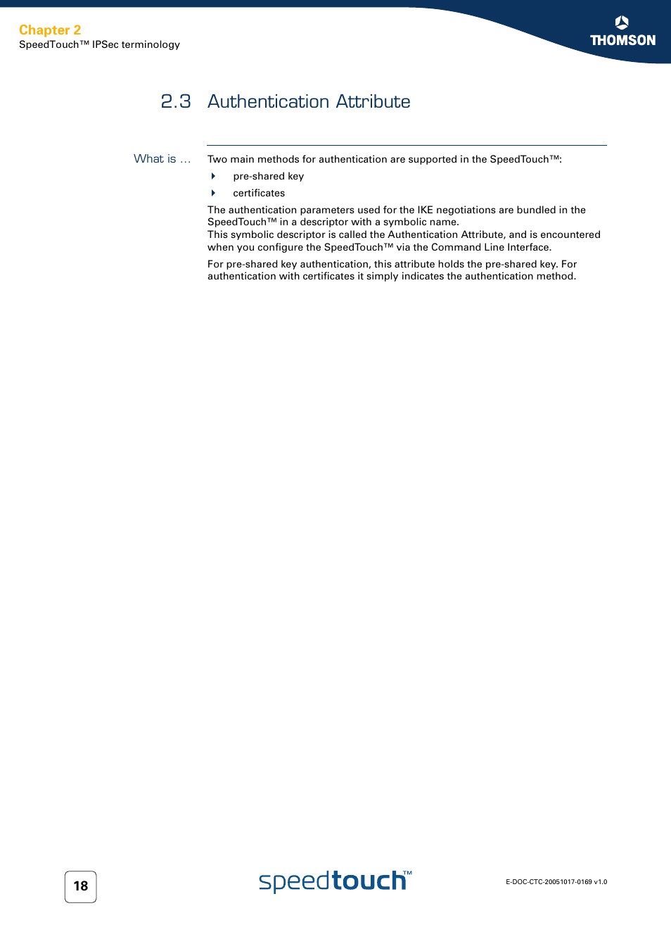 3 authentication attribute, What is, Authentication attribute | Chapter 2 | Nortel Networks 608(WL) User Manual | Page 20 / 222