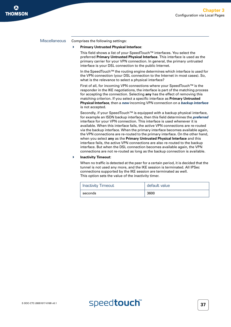 Miscellaneous, Chapter 3 | Nortel Networks 608(WL) User Manual | Page 39 / 222