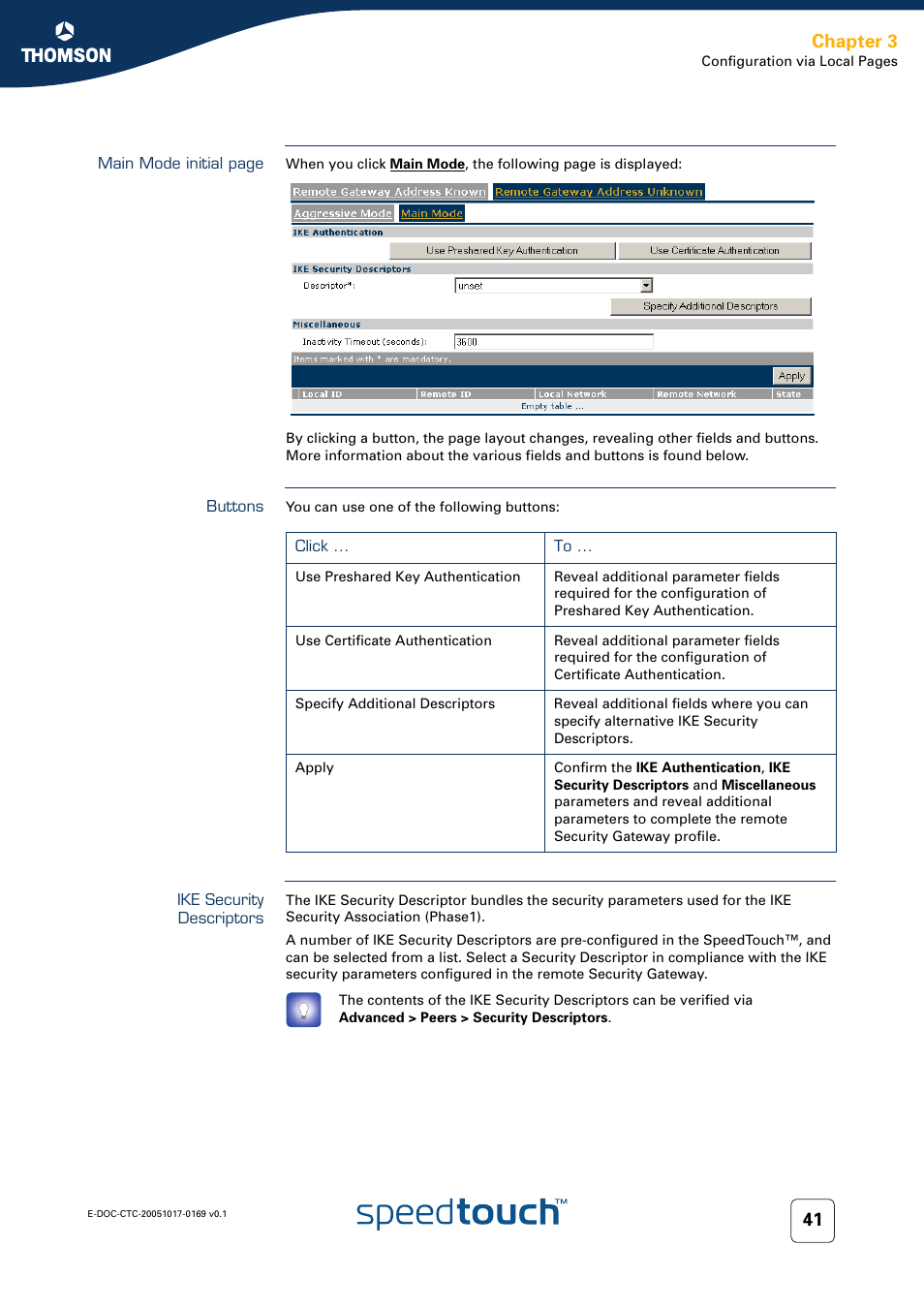 Buttons, Ike security descriptors, Chapter 3 | Nortel Networks 608(WL) User Manual | Page 43 / 222